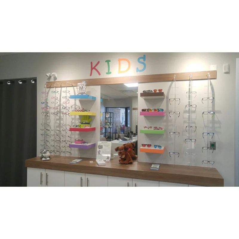 (Customized) POS Kids Sunglasses Display Stand In Store Wall Mount Kid Eyewear Display