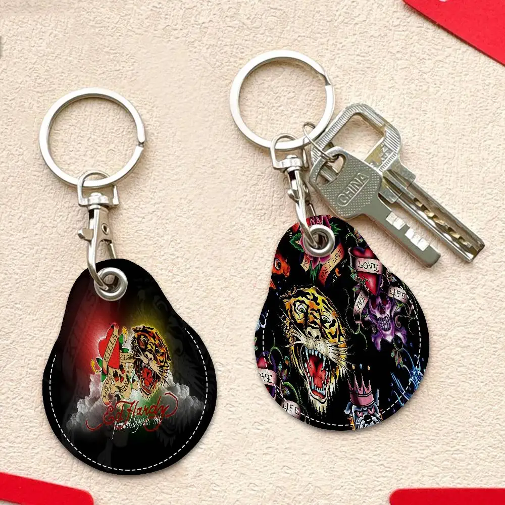 E-Ed H-Hardy الوشم النمر بولي Card حامل بطاقة المفاتيح حلقة رئيسية قفل الباب الوصول العلامات بطاقة حافظة المفاتيح بطاقة الوصول مفتاح العلامة الدائري #5