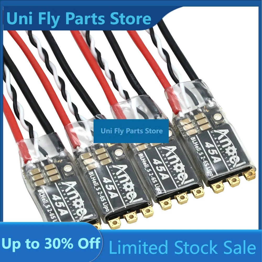 UniFly4PCS Rc 35A 45A BLHeli_S ESC Support 2-6S Power Supply DShot150/300/600 Oneshot125 For RC FPV Quadcopter Airplane Drone