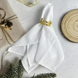 Set of 8 Cloth Napkins 30x45cm Cotton Fabric Serviette Reusable Kitchen Tea Table Towel for Baby Shower Wedding Table Decoration