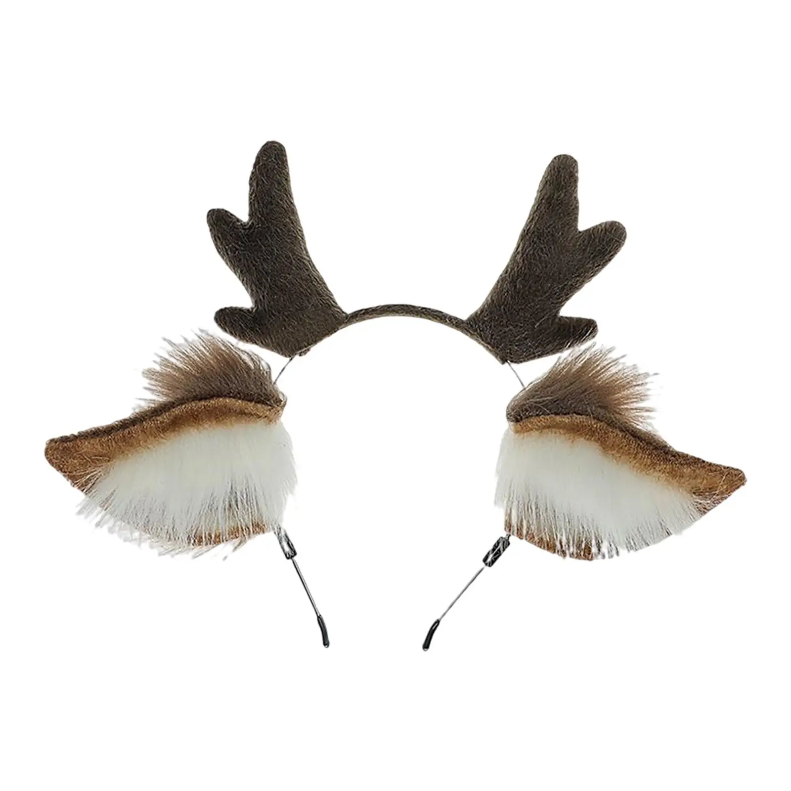 

Ободок с оленьими рожками и ушками для волос, аксессуар для дня рождения, костюмированной вечеринки, подарок на Рождество