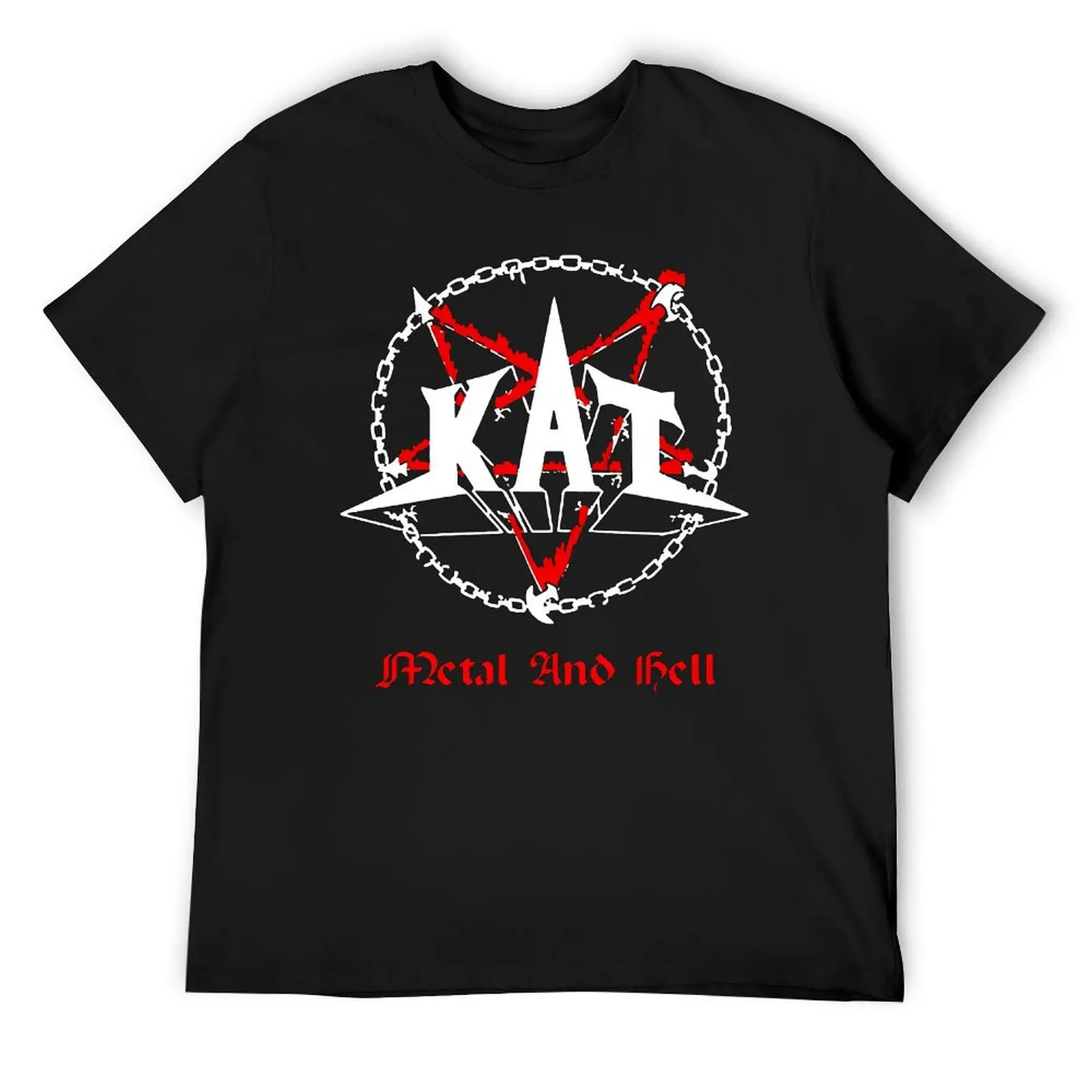 KAT Metal And Hell Classic Essential Tshirt Vintage T-shirt Round Neck Campaign  Funny Novelty Travel USA Size