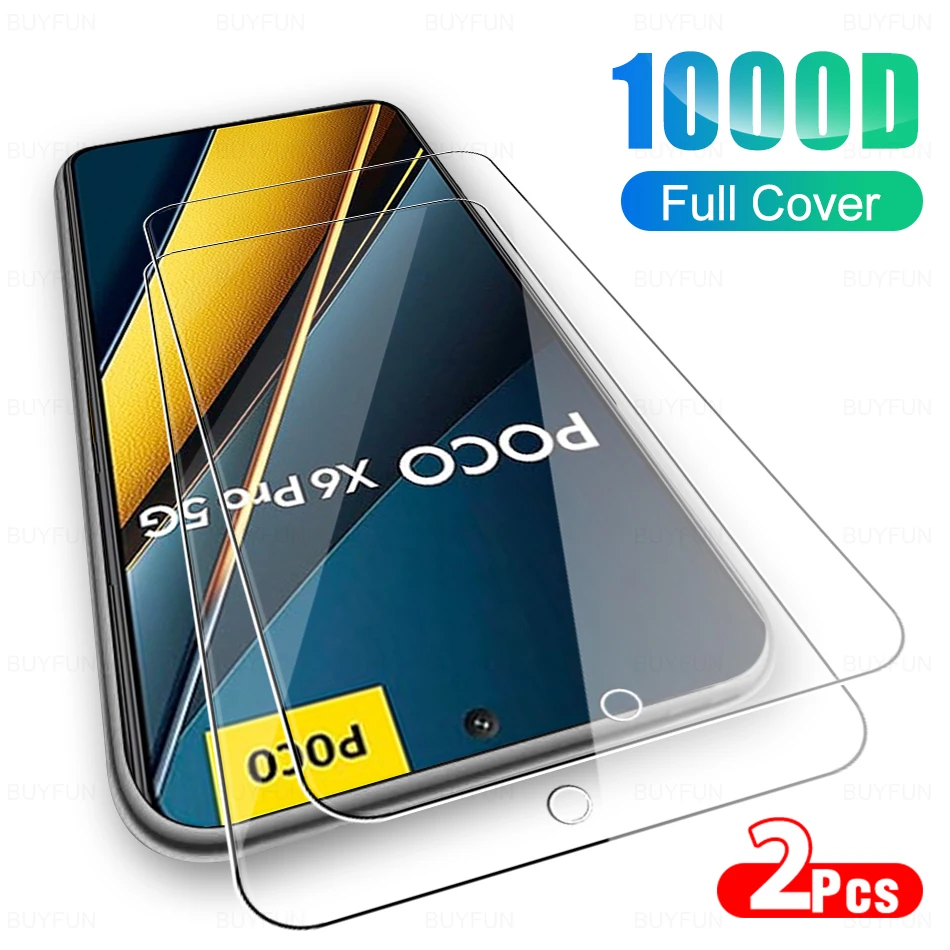 2PCS Front Film For Xiaomi Poco X6 M6 F6 Pro PocoC75 X6Pro M6Pro Screen Protector Mi Poco C61 C65 C75 X5 F5Pro Protective Glass