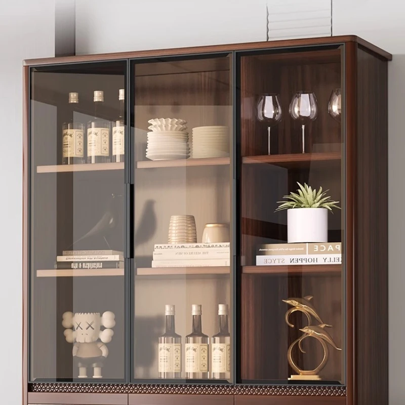 بار ركن الأثاث عرض وحدة بار داخلي للمنزل النبيذ عرض خزانة الزجاج المبردة قبو النبيذ كوكتيل الملحقات #3