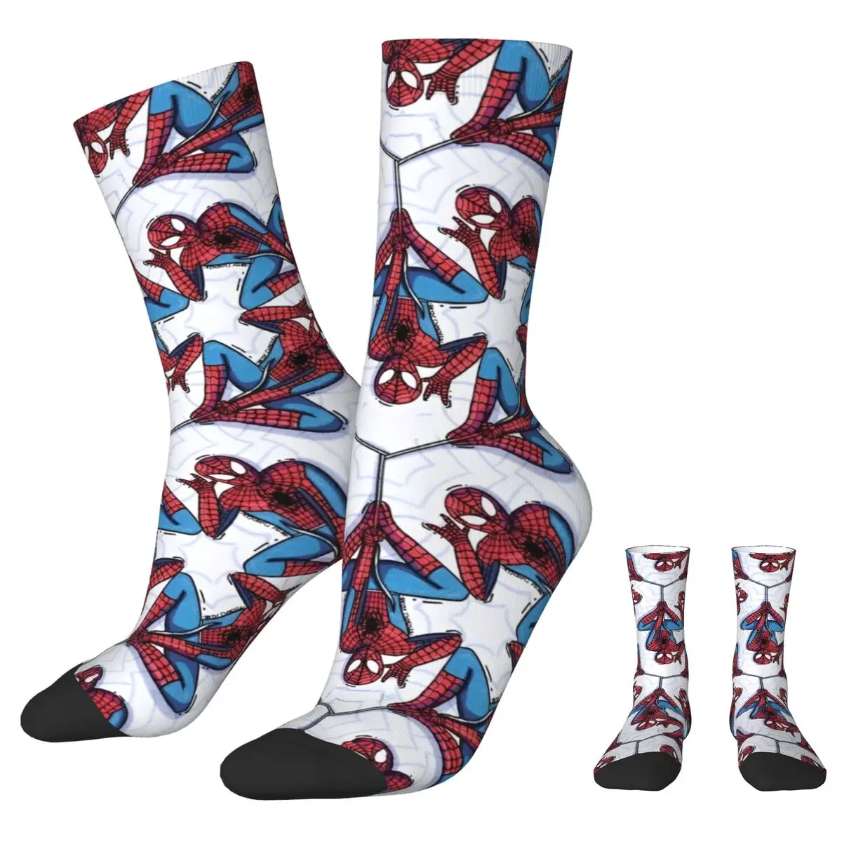 Spider-Man Comic Web Cool Autumn Winter Funny Women MenSocks Cartoon Anime Sweat Absorbing Basketball Socks