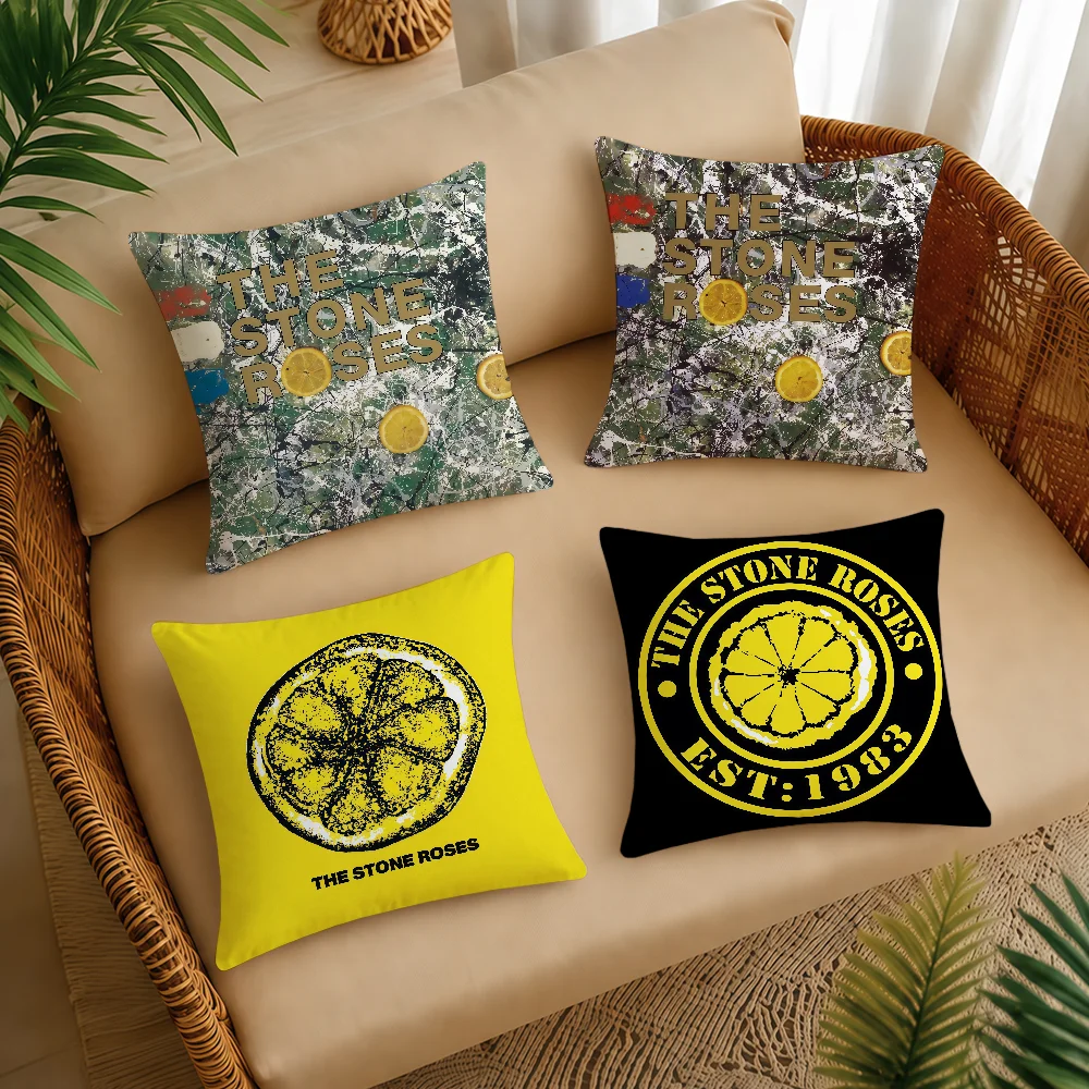 The S-StoneS R-Roses Cushion Cover Square Decorative Throw Pillow Case Sofa Bed Living Room Anniversary Gifts