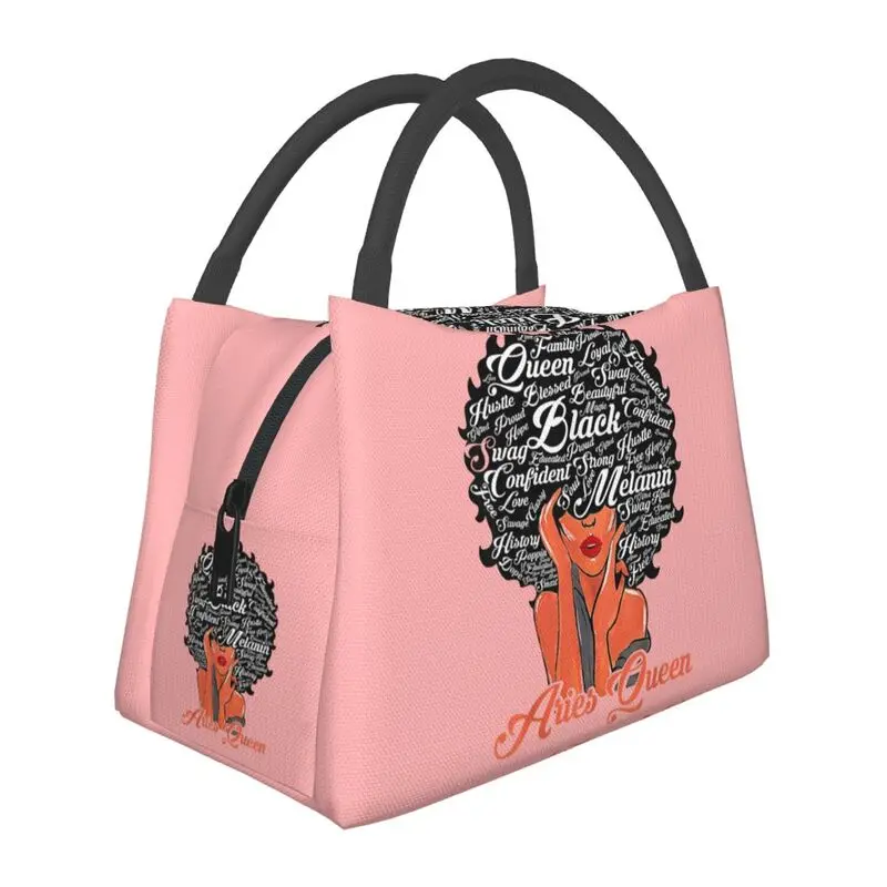 African Queen Women Black Girl borsa termica per il pranzo borsa termica portatile per il lavoro scolastico borsa da Picnic da viaggio all'aperto