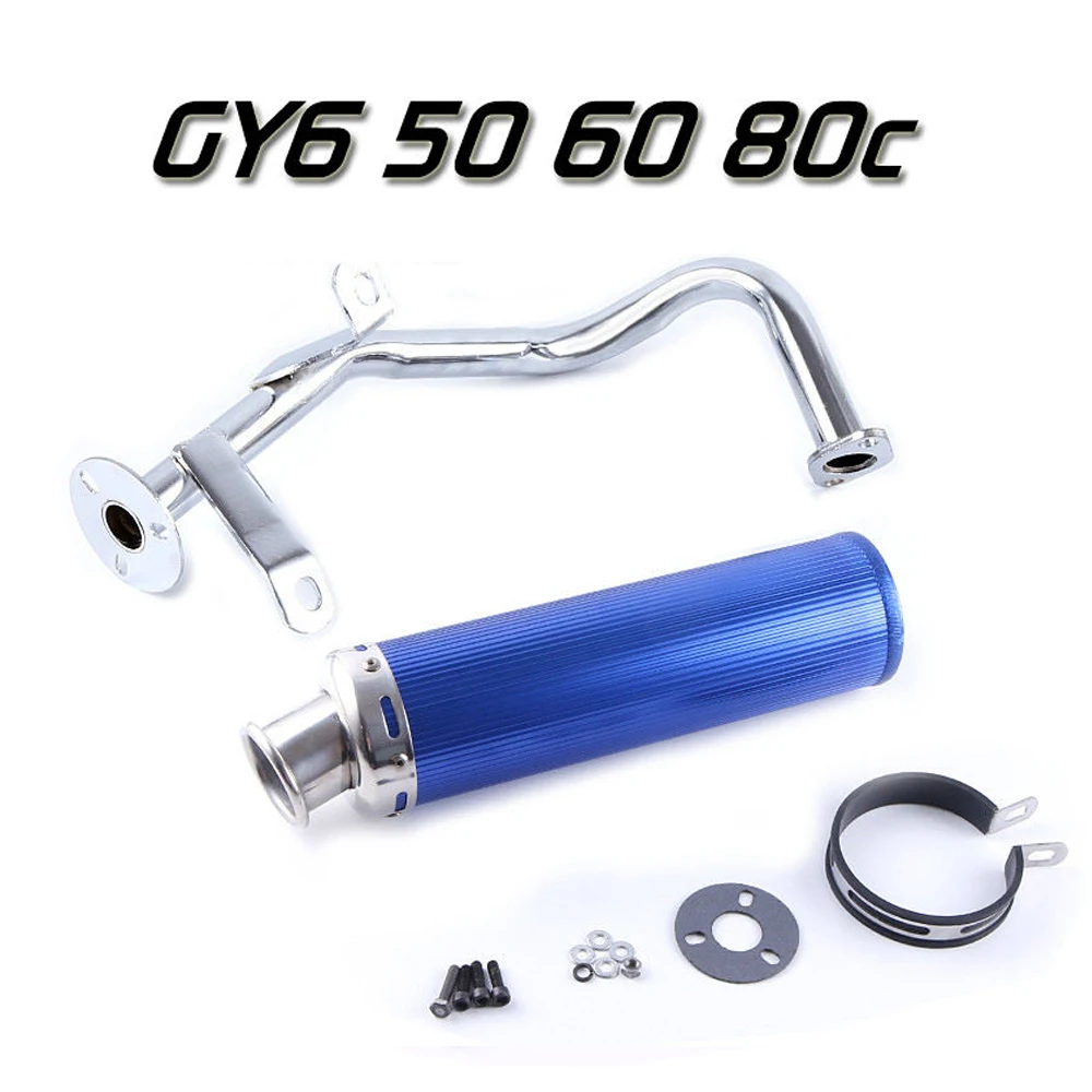 Exhaust Scooter Moped GY6 50 80 Exhaust GY6 139QMB QMB139 1P39QMB 4 Stroke 50cc Chinese Scooters