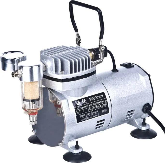 

Oil Free 110v Mini Oilless air Micro Piston Vacuum Airbrush Pump Compressors for Art Painting