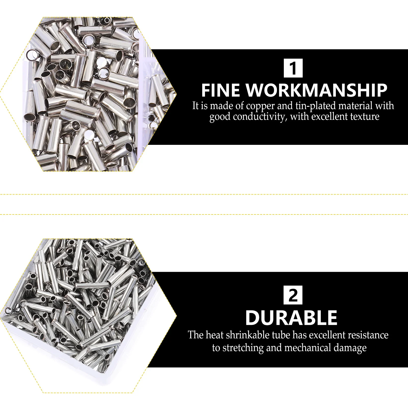 

1900pcs Professional Electric Wiring Crimp Terminals Pre-Insulated Copper Tin-Plated Durable Heat Resistant Solar Motorcycle