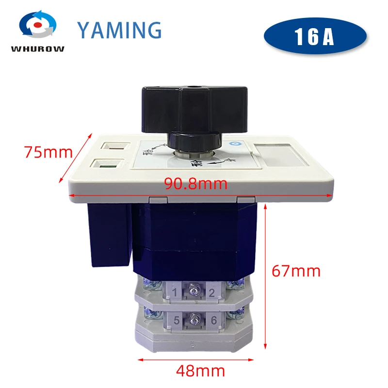 YM-LW12-16/XJDZ9.04-2N4(220V)-009 التحكم في أوضاع متعددة مفتاح كاميرا دوارة للطاقة أقطابين اتصال فضي 16A محدد #3
