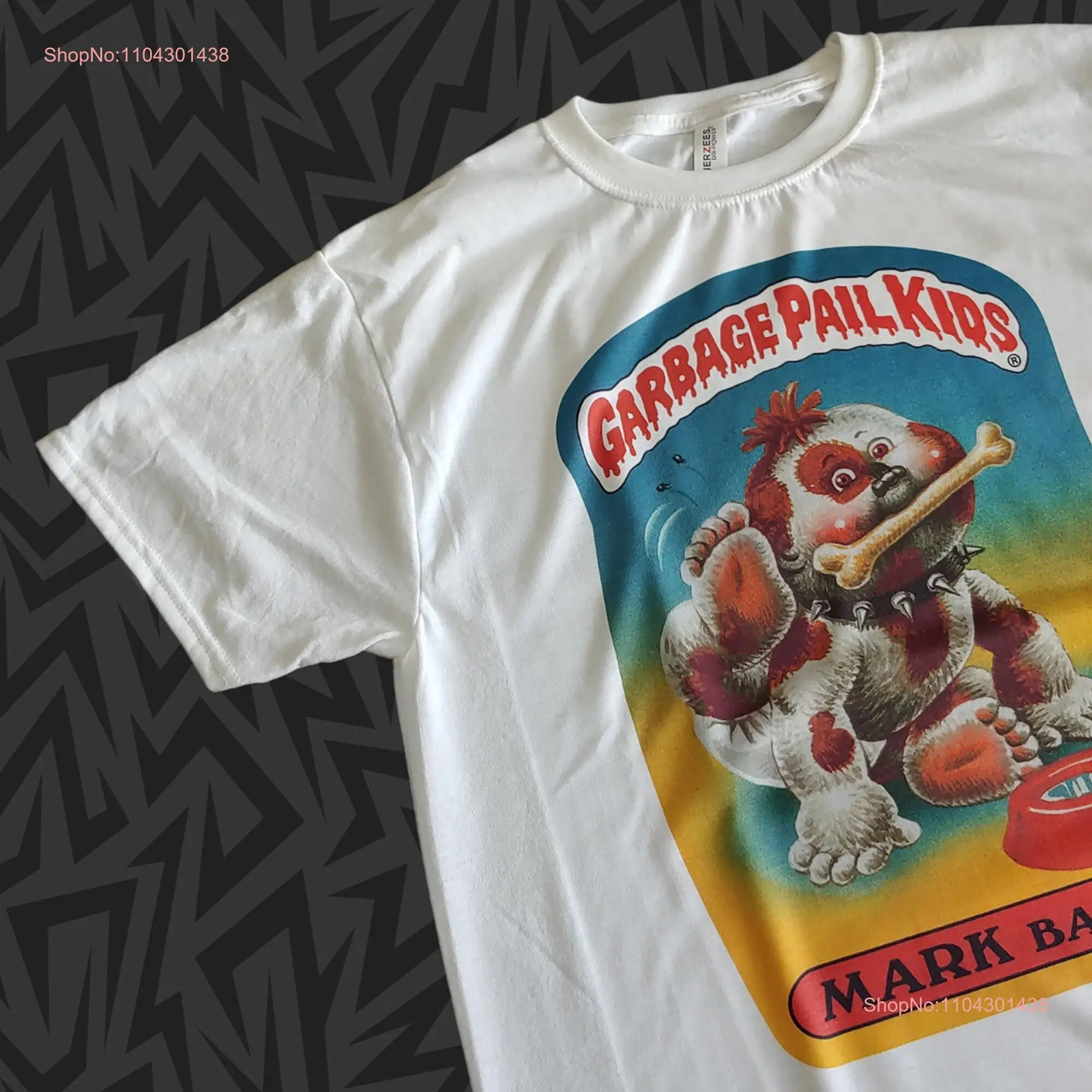 New Garbage Pail T Shirt MARK BARK Series 2 Card 74a gpk vintage cards Marc Marcus Markus dog puppy Pick Size S 2XL