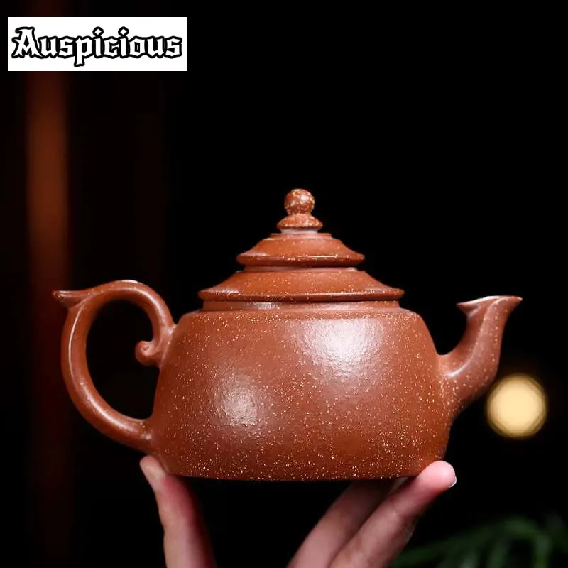 340ml Yixing Famous Purple Clay Teapot Raw Ore Downhill Mud Handmade Tea Pot Phoenix Platform Kettle Authentic Zisha Tea Set
