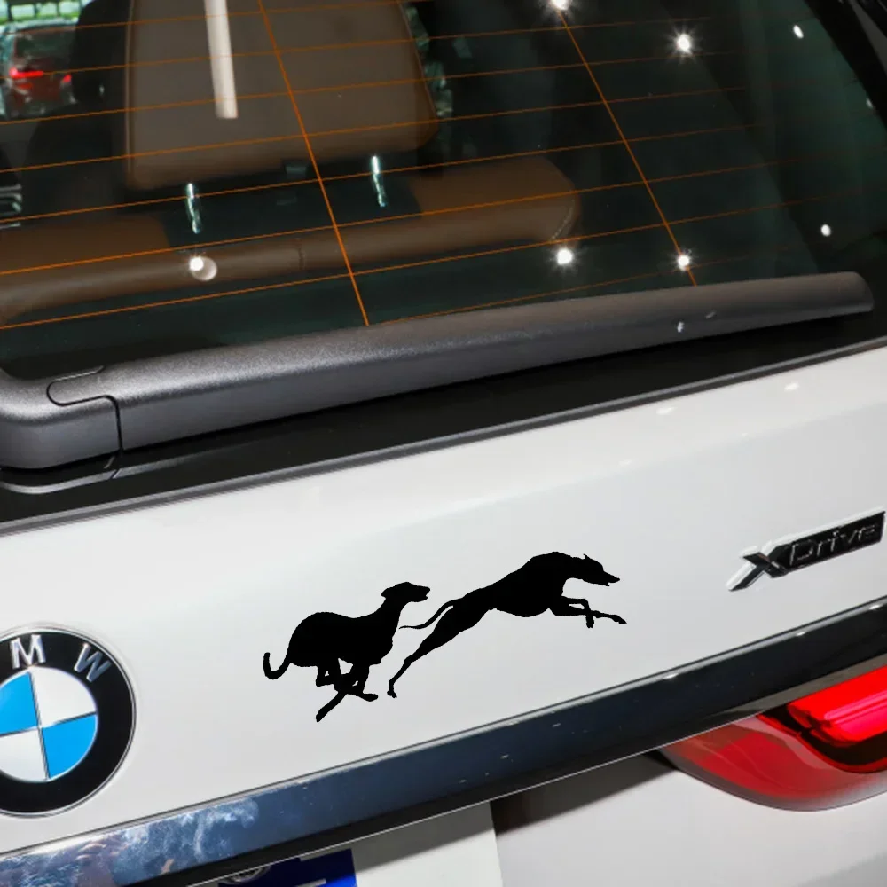 car sticker running greyhound vinyl car window sticker decal animal motorcycle pvc waterproof sunscreen 18cm*6cm