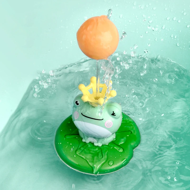 Bath Toys Electric Spray Water Floating Rotation Frog Sprinkler Shower Game For Children Kid Swimming Bathroom for Children Gift