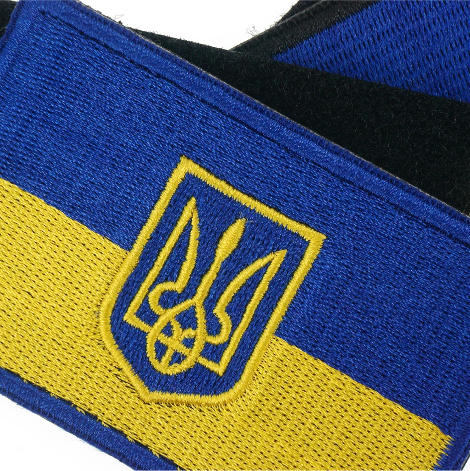 5/1 Stück bestickter Aufnäher mit ukrainischer Flagge, Ukraine, Klettverschluss, Schulterabzeichen, Applikation für Kleidung – Detail 5