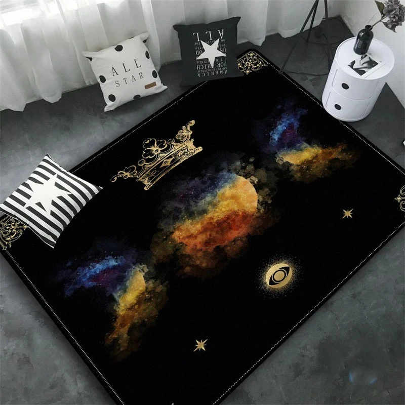 Triple Moon and Pentagram Altar or Tarot Witchy Gothic Rug Floor Mat, Area Rug Large, Carpets for Living Room Bed Room, Bath Rug