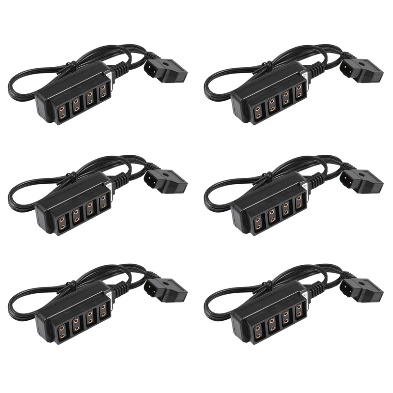 

6X Male D-Tap B Type Power Dtap Tap To 4 Female P-Tap Ptap Hub Adapter Electric Splitter For Photography Power