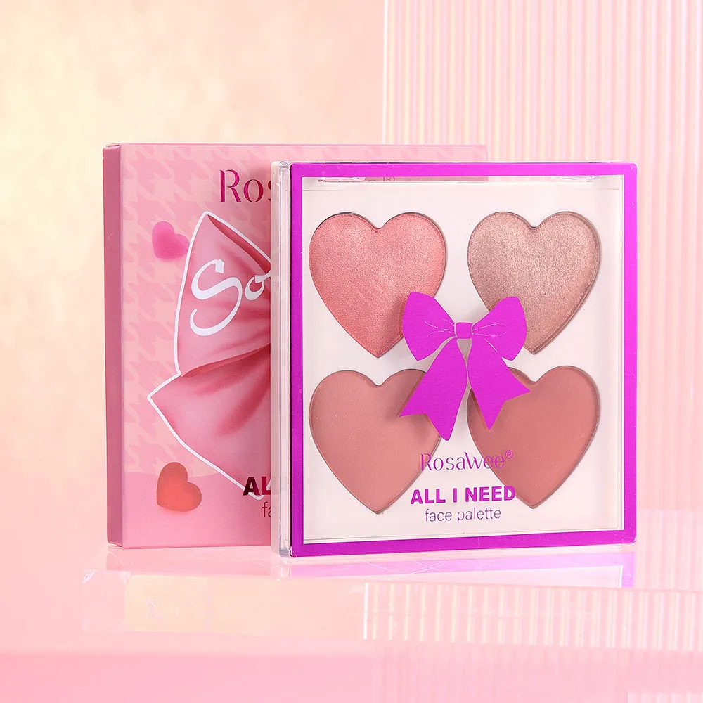 Maquiagem facial blush cozido, cor de alto impacto, leve e suave, para acabamento natural - cor edificível, contorno e destaque o f