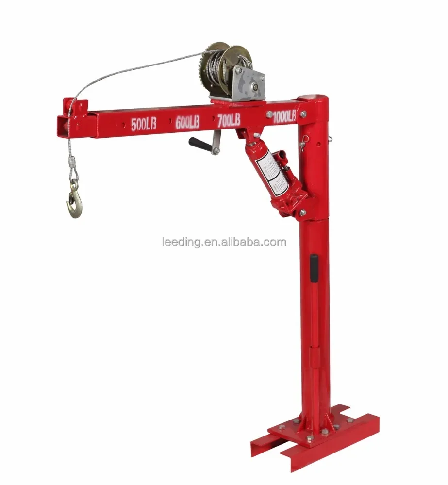 1000lb hydraulic pick up truck crane with hand winch