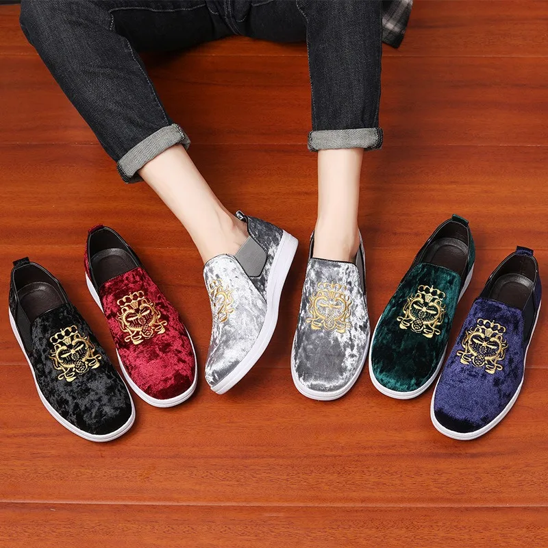 

лоферы с вышивкой для мужчин, дизайнерская повседневная обувь для мужчин, роскошные брендовые слипоны, мужские повседневные кроссовки tenis masculino sch