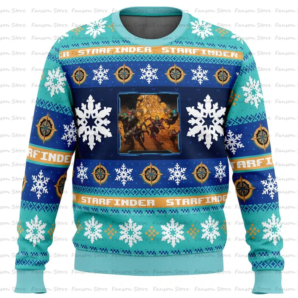 Christmas Starfinder Board Games Ugly Christmas Sweater Cartoon Anime Women Men Pullover Top 2025 New Couple Hoodie Sweatshirt