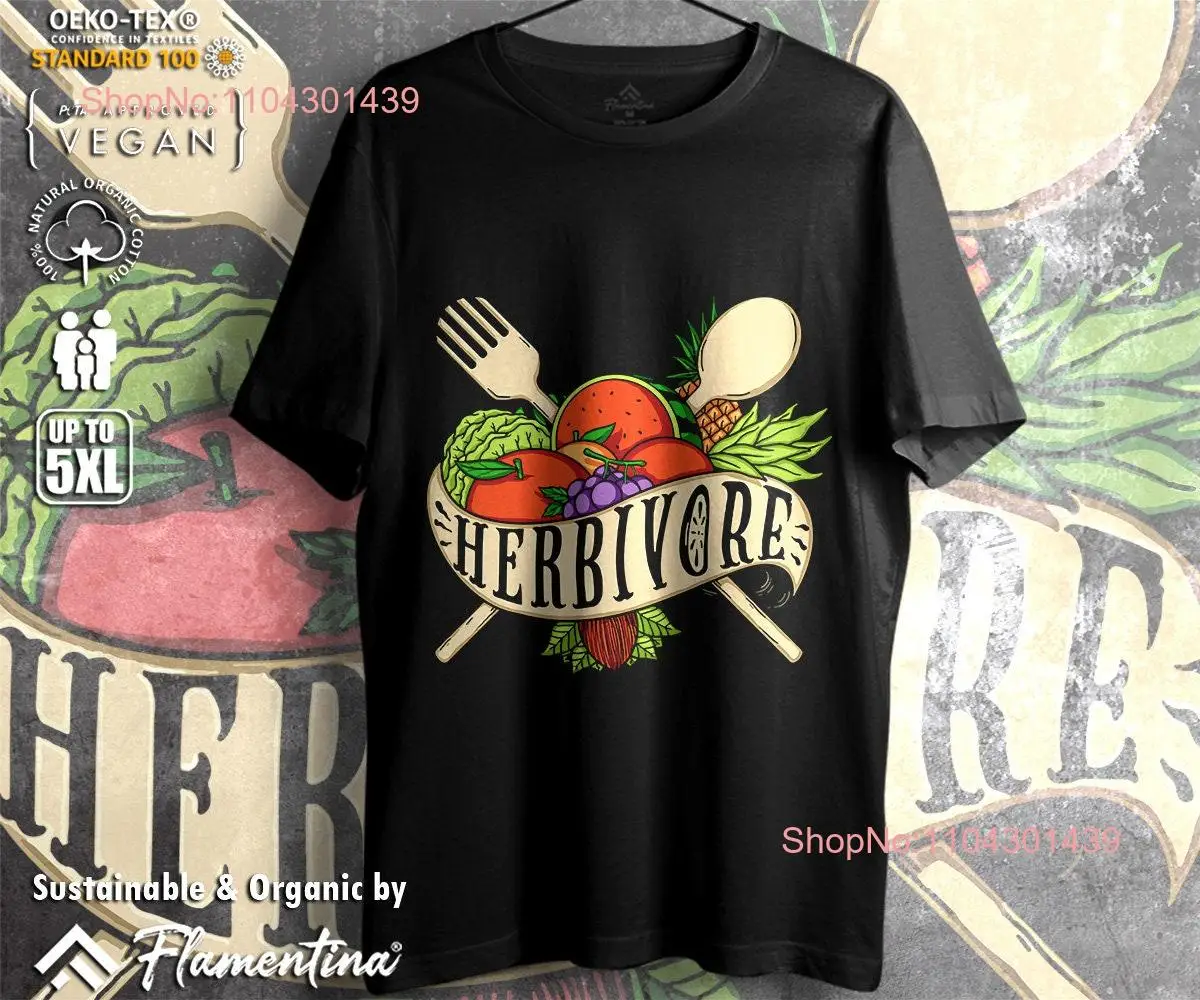 Vegan Herbivore Organic Cotton T Shirt Healthy Food Veggies Funny Veganism Vegetarian Plant Based Diet P842 Kids Sizes