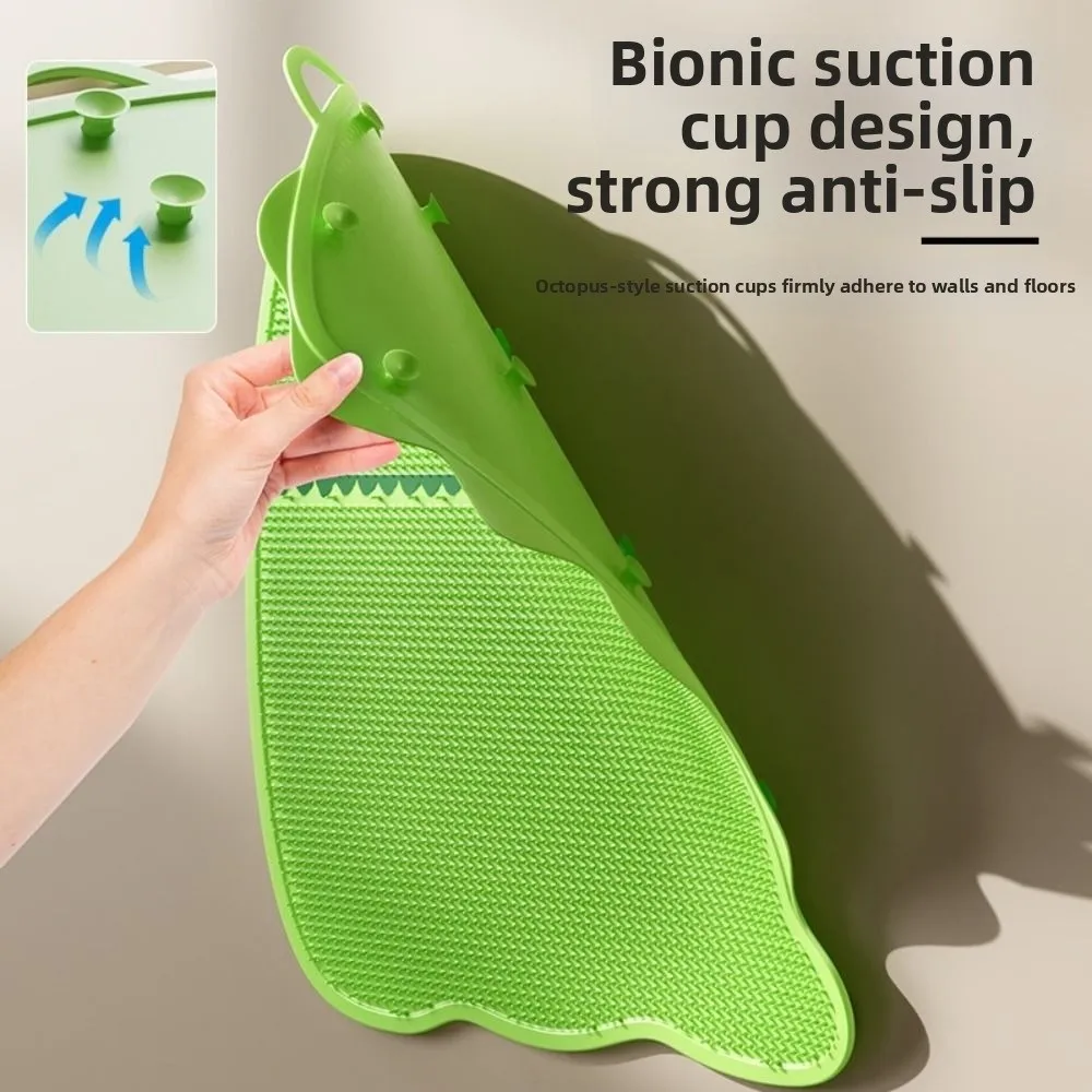 

Soft Dinosaur Shape Bath Massage Mat Non-slip Remove Dead Skin Shower Foot Scrubber Reusable Comfortable Bath Back Cleaner Home