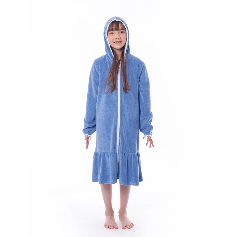 AS 2025 Girl‘s Dress Clothes For Spring And Summer Kids Pink Blue Dress Towel-dress New Design Comfortable And Soft image 4