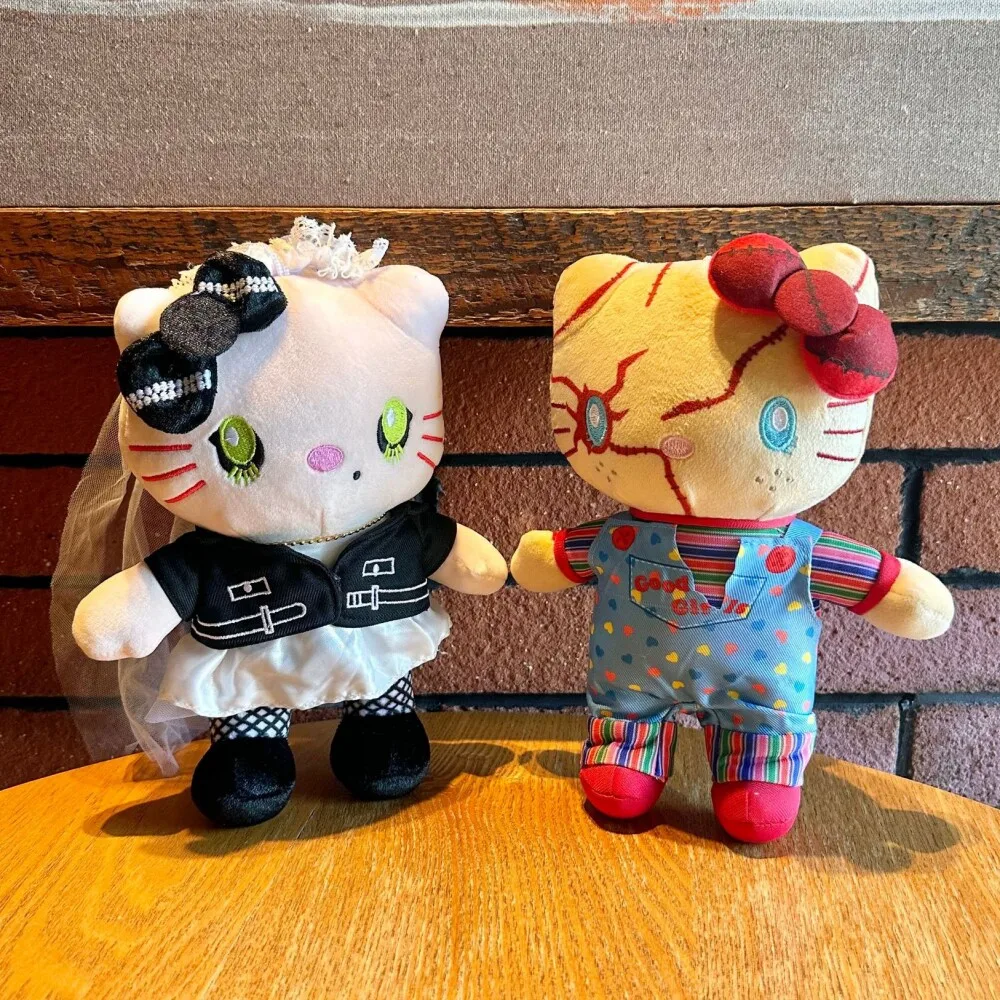 

Cute Halloween Hello Kitty Creative Plush Toy Clown Resurrection Ghost Baby Chacy Chucky Plush Doll Kids Birthday Gift