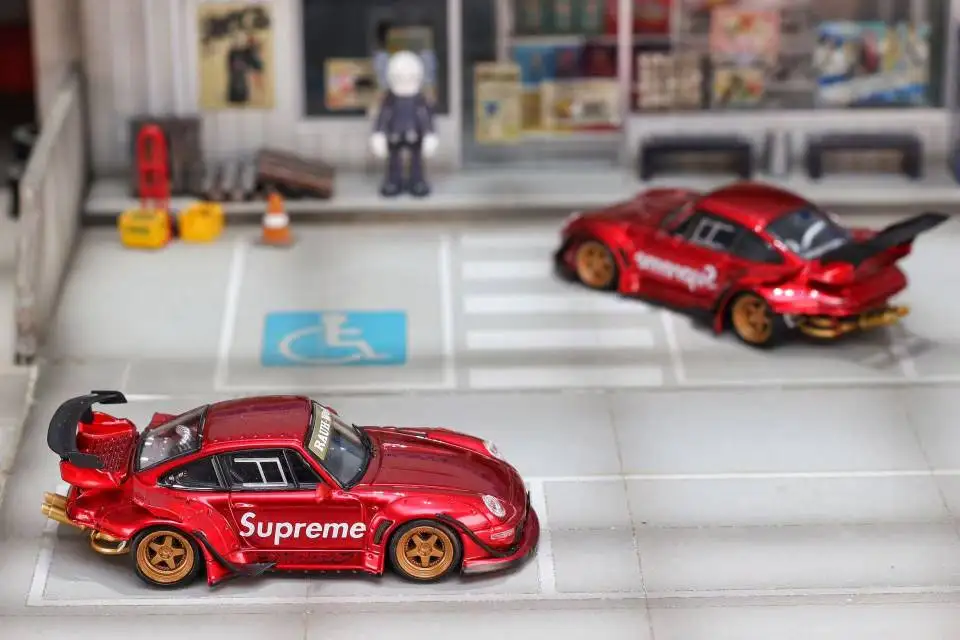 SW Diecast 1:64 Porsche 911 RWB 993 Alloy Car Model Porsche Play Vehicles Collectible Model Cars Toys for Boys Gift view 2