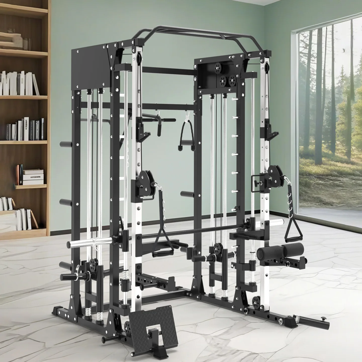 Home Use Multi-Function Fitness Training Machine Horizontal Push Frame Squat Frame Bird Gantry