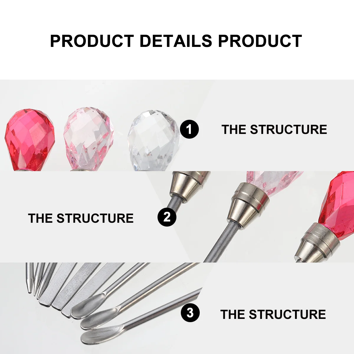 9 قطعة مسمار الفن اثارة قضيب مجموعة أظافر معدنية أداة مانيكير التنقيط القلم بريق خلط الأشعة فوق البنفسجية هلام الصباغ ملعقة الراتنج قالب النمام