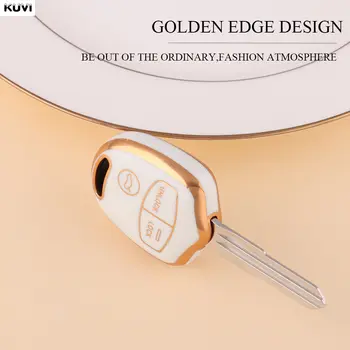 適用於三菱歐藍德、Colt、藍瑟、格蘭迪斯、帕傑羅運動版、ASX 的 2/3 鍵 TPU 汽車鑰匙套鑰匙圈保護殼配件 10 最佳銷售 三菱鑰匙圈套 - №3