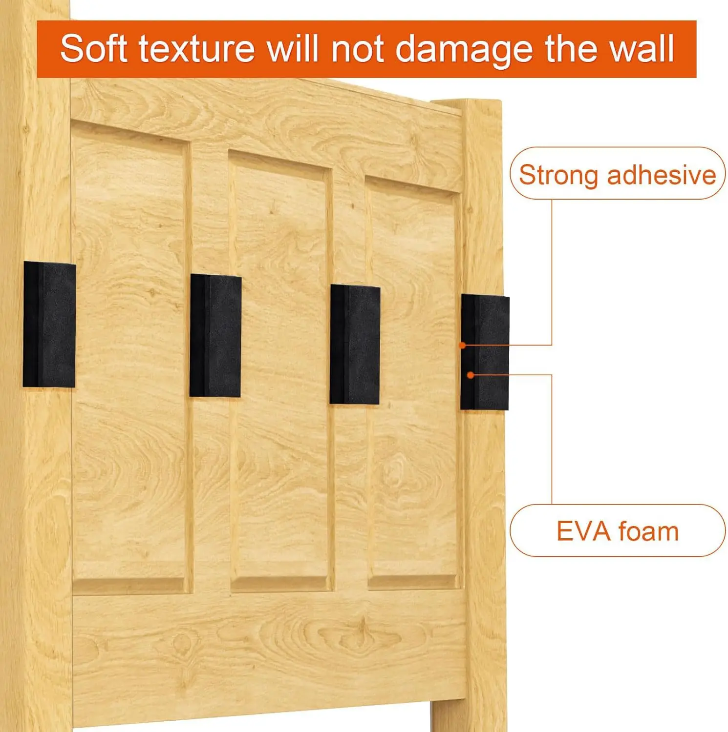 【20 Pcs Extra Thick EVA Sponge Bumpers】Self-Adhesive Bed Corner Guards, Furniture Padding for Headboard, Wall,Table Protection