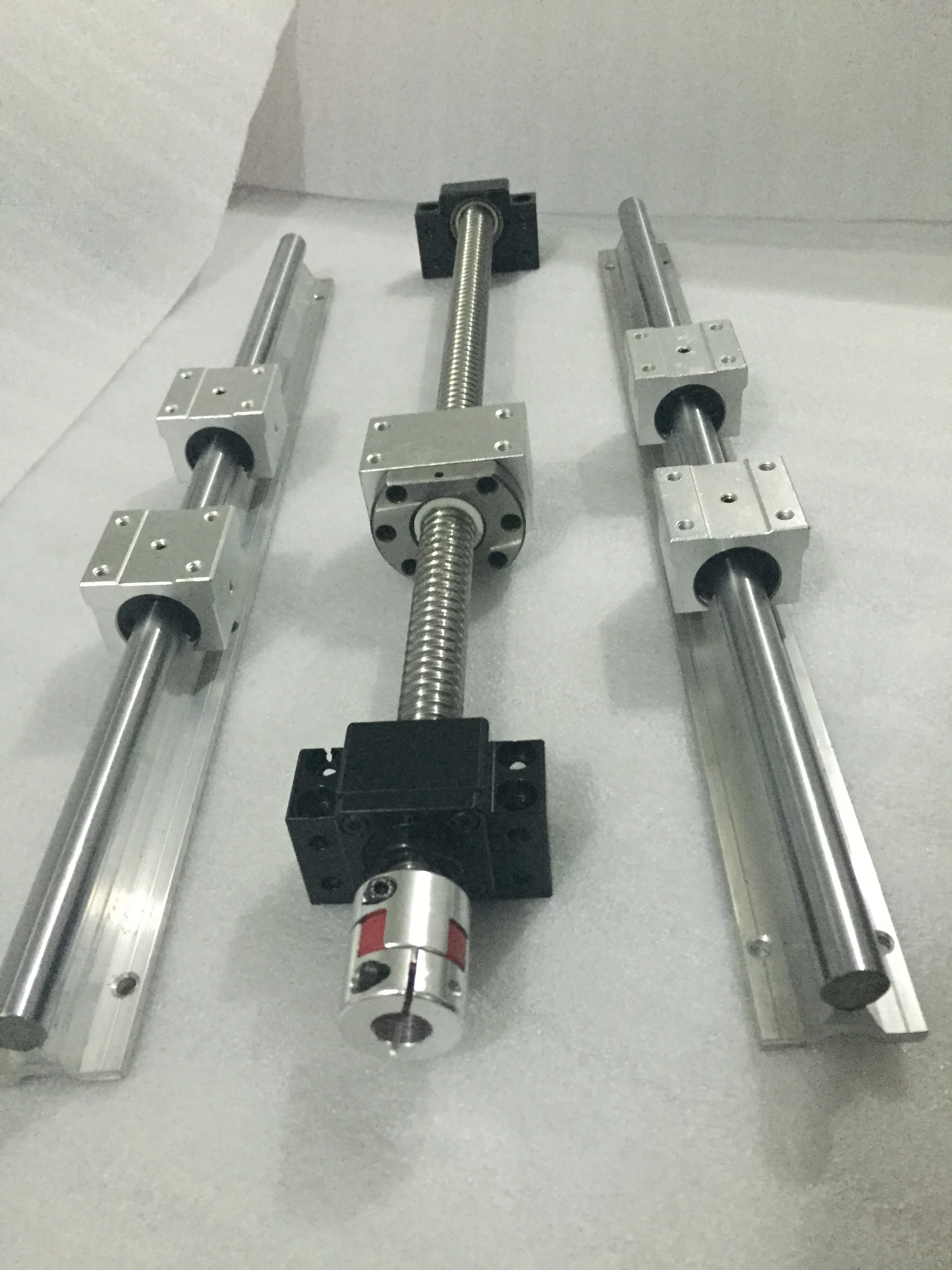 2pcsSBR20-2600mm Linear rail&2 pcs RM2010-2600mm Ballscrew&BF15/BK15 Kit