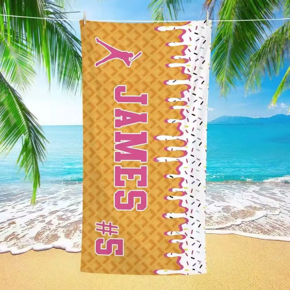 Schiffe am nächsten Tag, personalisiertes Eiscreme-Tropf-Baseball-Strandtuch für Jungen, Tropf-Strand-Pool-Handtuch, Team-Geschenk, Jugend-Baseball-Geschenk – Detail 3