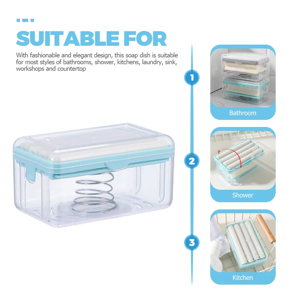 

Portable Box Friction Foaming Design Wear-Resistant Bar Soap Container Keeps Soap Dry Long Lasting for Bathrooms