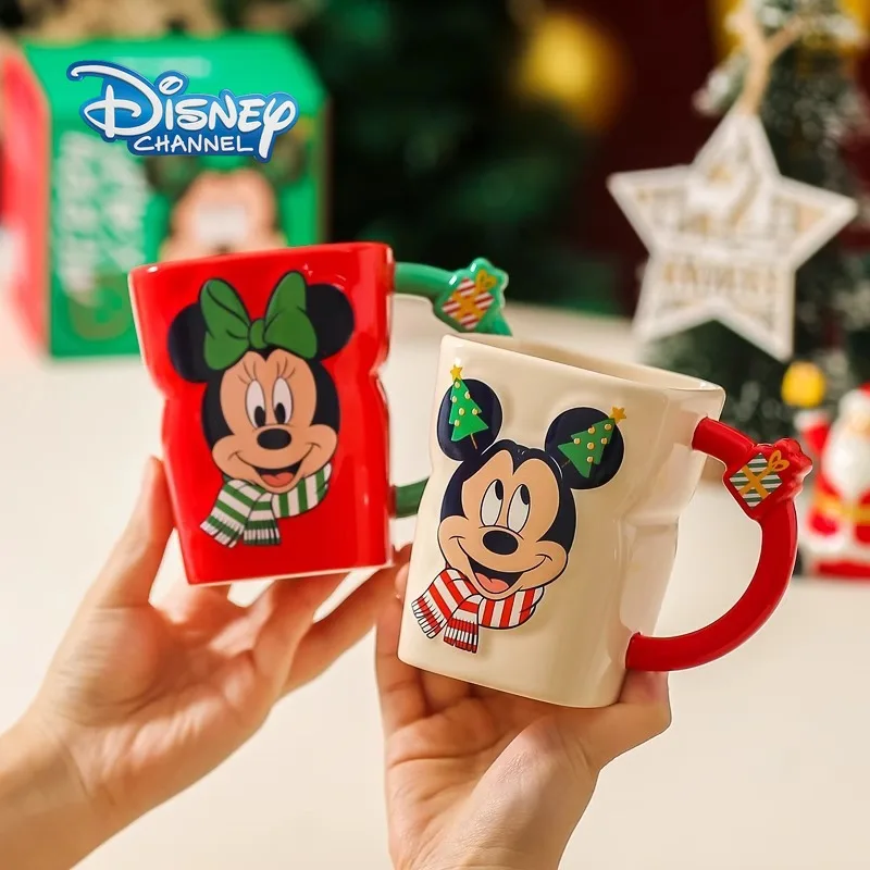 

Disney Mickey Mouse Mickey Minnie Christmas ceramic cup home ceramic drinking coffee cup couple cup gift box