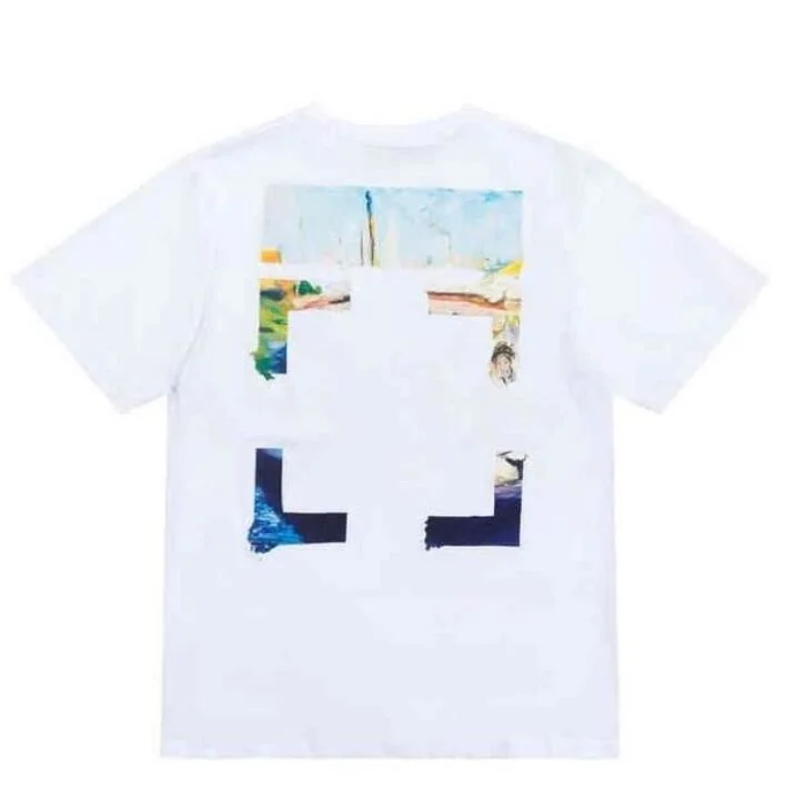 Summer Offwhite OW Mens Womens T Shirt Designers Off Clothing Loose Tees Tops Man Casual Street White Shirt Sweatshirt Short