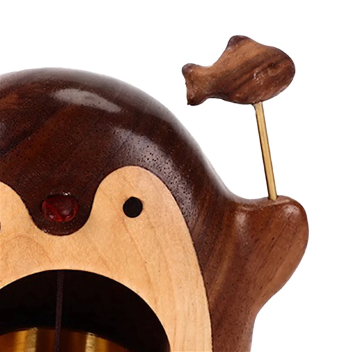 A96Q-sonnette en bois, carillons éoliens en noyer noir, cloches en bronze, série pingouin, cadeaux de décoration pour la maison.
