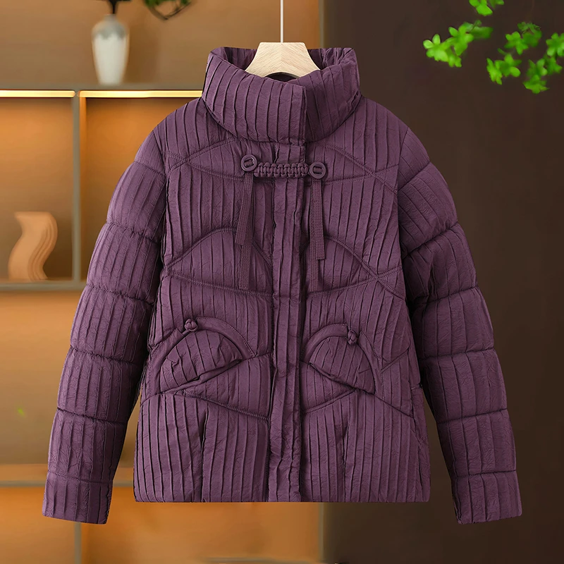 

Винтажная хлопковая куртка, зимняя теплая хлопковая куртка с воротником-стойкой, топы, толстая теплая одежда