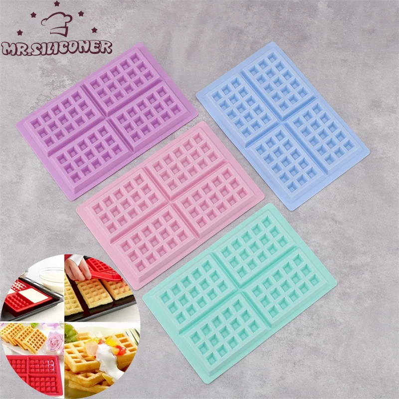 Waffle Silicone Mold DIY Square Love Waffle Making Tool Practical Chocolate Mold Creative Baking Accessories Waffle Mould