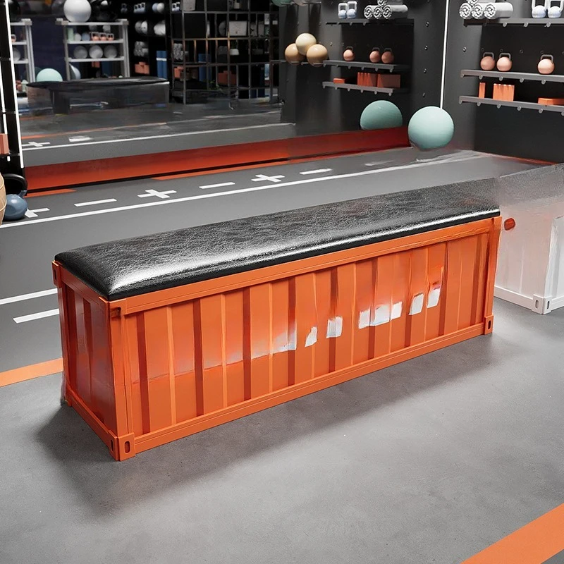 

Industrial Style Strip Rest Stool Wrought Iron Rest Shoe Changing Stool Gym Clothing Store Internet Celebrity