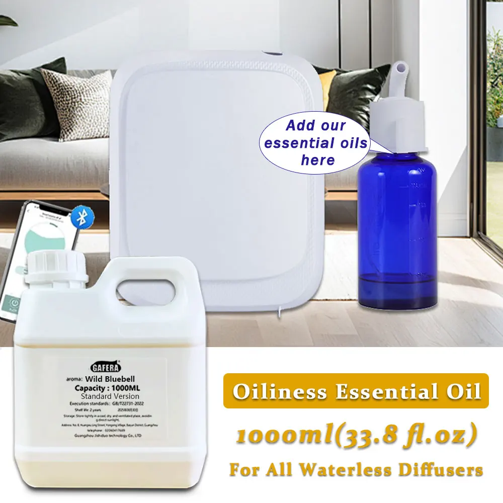 

GAFERA 1000ml (33.8 fl.oz) Wild Bluebell Marriott Hotel Essential Oils - For Aromatherapy Machine, Diffuser Replenish Aroma Oil