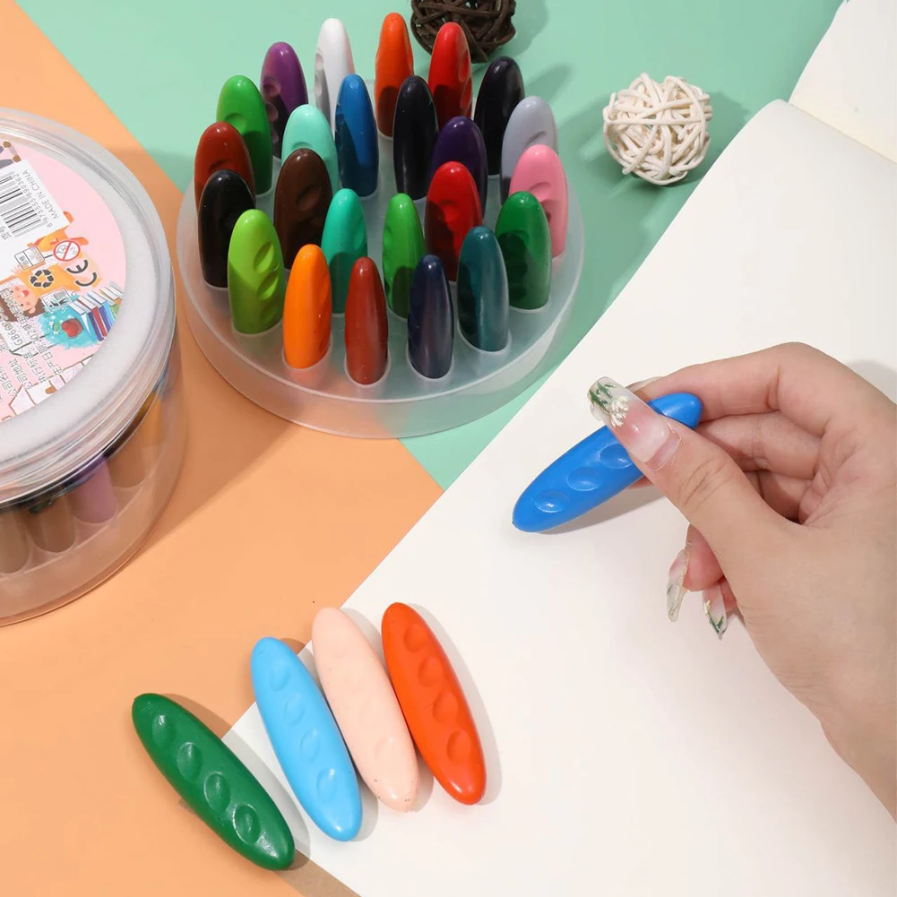 

Multicolor Crayons Set With Peanut-shaped Professional Painting Supplies Gift For Birthday