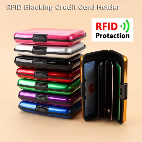 알루미늄 도난 방지 지갑, RFID 차단 신용카드 홀더, 금속 방수 ID 카드 케이스, 동전 지갑, 남녀공용 알루미늄 도난 방지 지갑, RFID 차단 신용카드 홀더, 금속 방수 ID 카드 케이스, 동전 지갑, 남녀공용