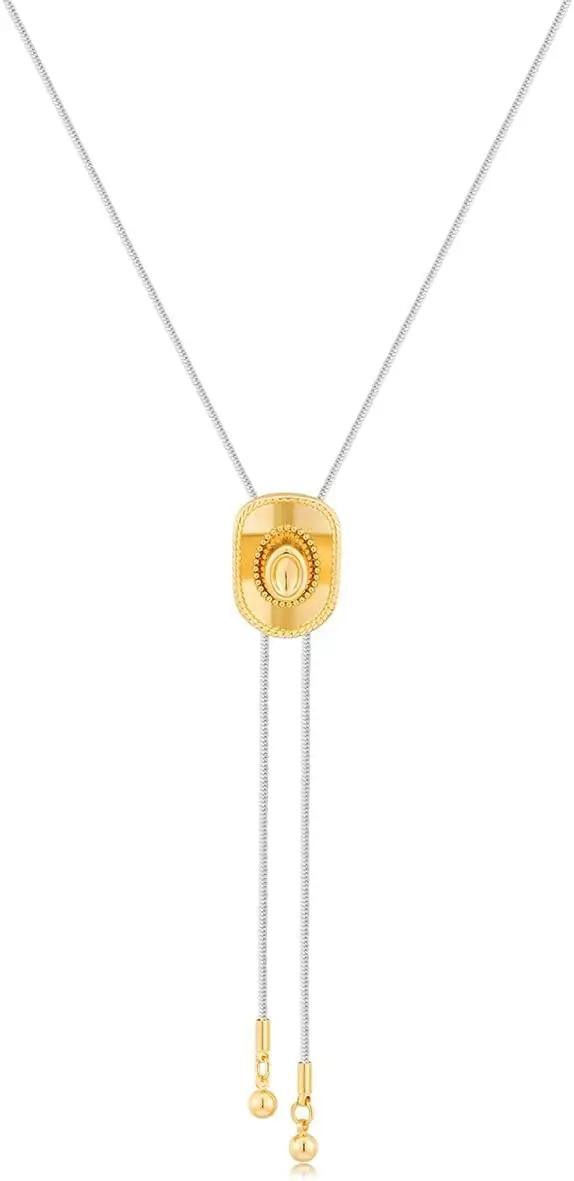 

Ковбойское ожерелье в западном стиле для женщин: длинная цепочка-лариат с головой быка, бирюзовое Y-образное ожерелье, аксессуары для ковбойского боло-тия.