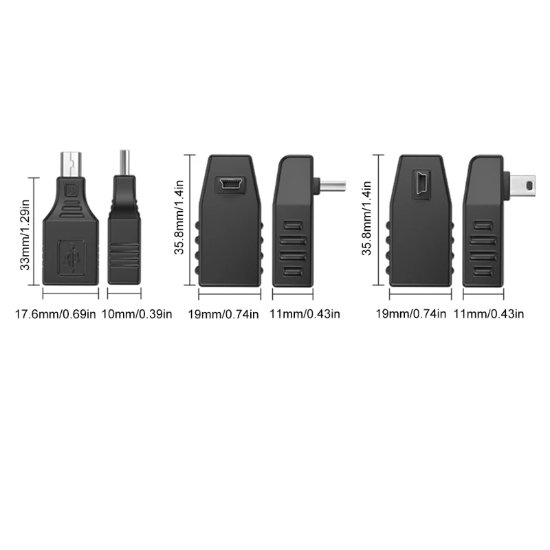 USB 5-pins mannelijk naar USB OTG-adapter voor het aansluiten toetsenborden, muis-pen-drive-telefoon