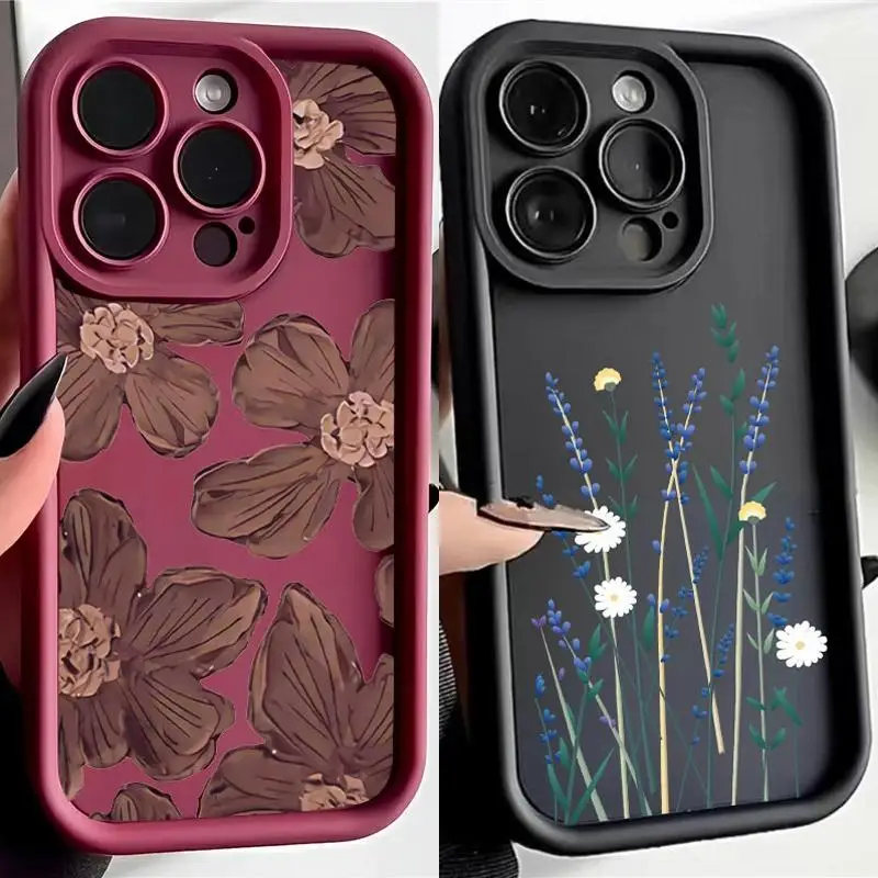 Luxury Flower Soft Silicone Case For Huawei Nova Y70 3 4 7 10 SE 6i P20 P30 P40 Mate 20 30 40 Pro Shockproof Phone Cover Coque